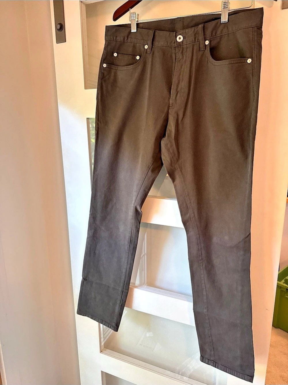 Bonobos Washed Chino Men's Chinos olive green - Waist 34 x 32 - NWOT